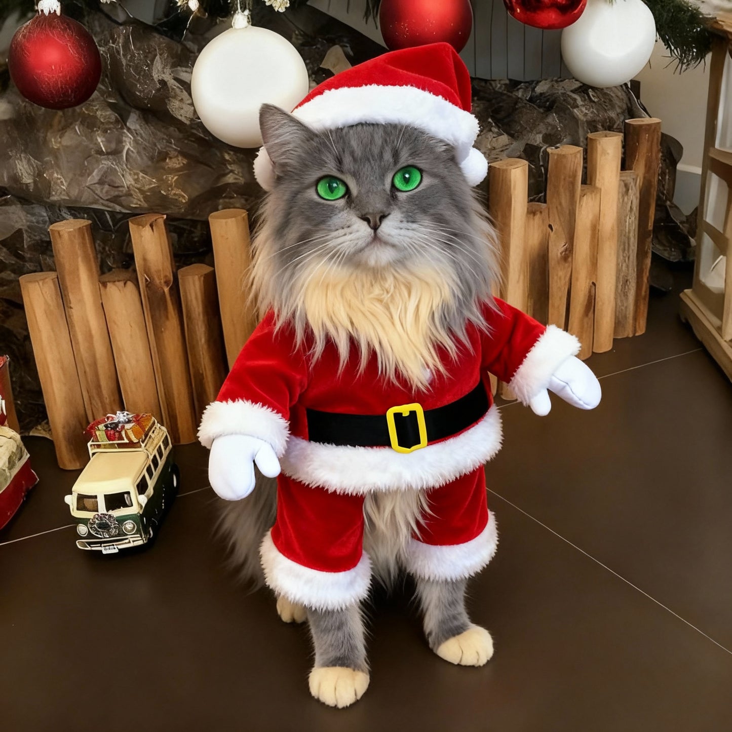 Costume SantaPaws™ – Adorable costume de Noël pour chats et petits chiens