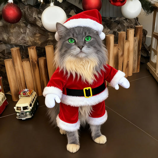 SantaPaws Suit™ – Adorable Holiday Costume for Cats & Small Dogs